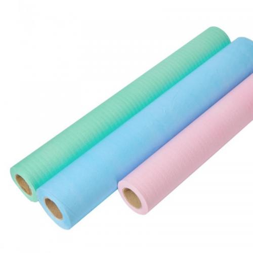 China Laminated Paper Film Roll Degradable Examination Bed Sheet Paper Film Roll Couch/Table Pad Hersteller