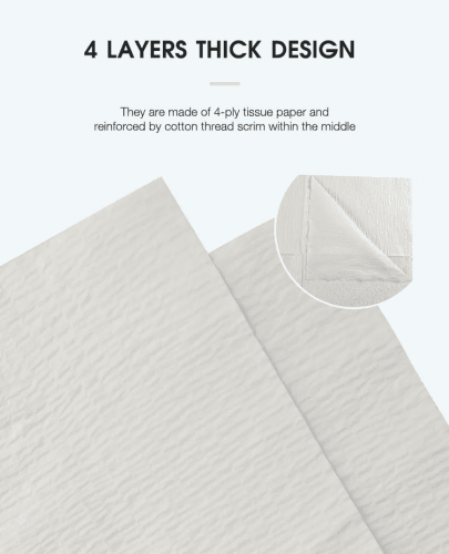 China Telijie Scrim Reinforced Paper, 4 Layers 65g 30cm*40cm, Wet-Resistant CE Certified for Medical & Home Use Hersteller